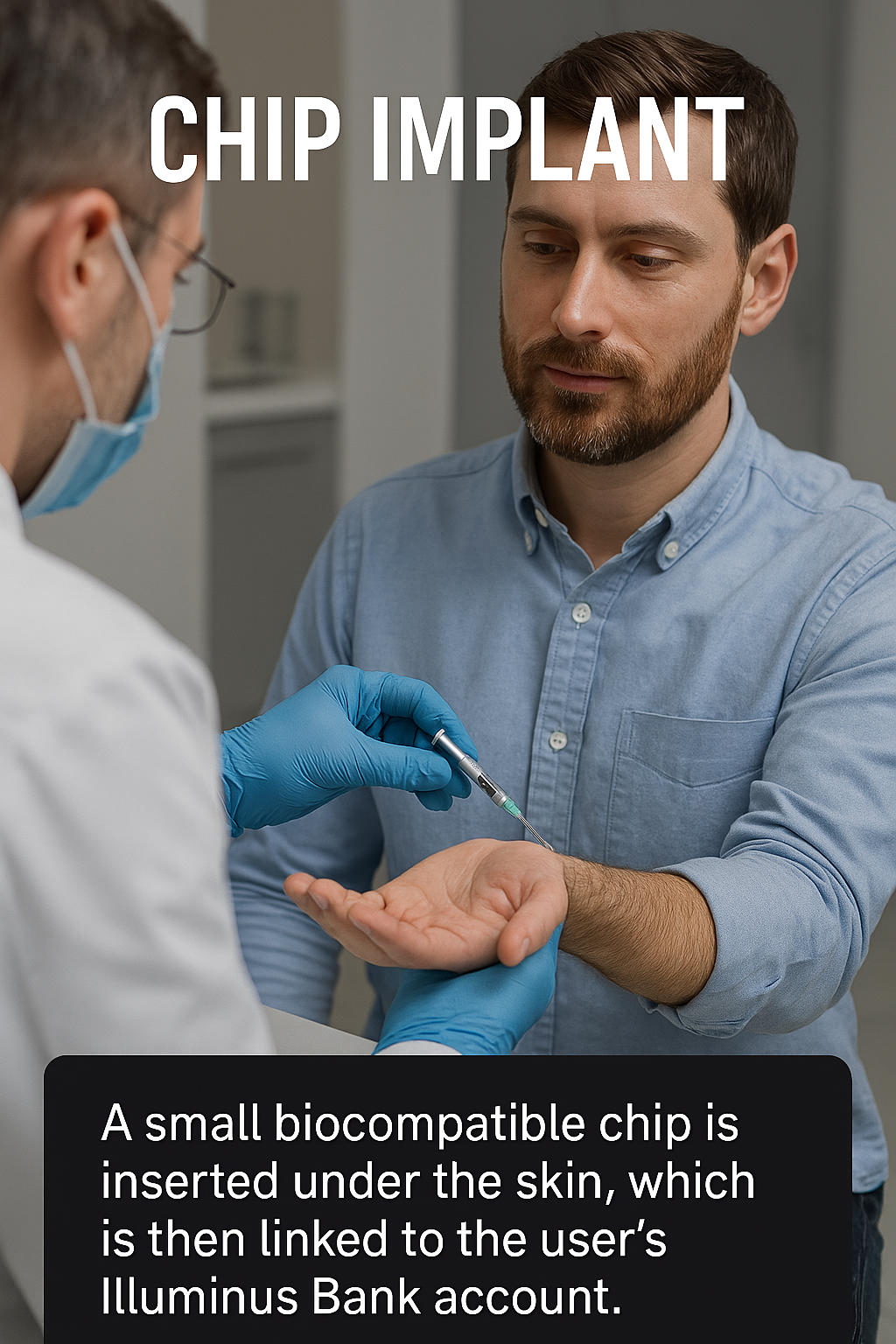 Illuminus Bank Customer Getting A Chip-Implant Illuminus Bank Customer Getting A Chip-Implant